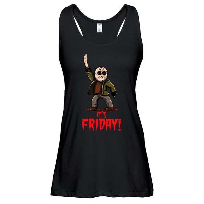 It's Friday Funny Halloween Horror Movie Ladies Essential Flowy Tank