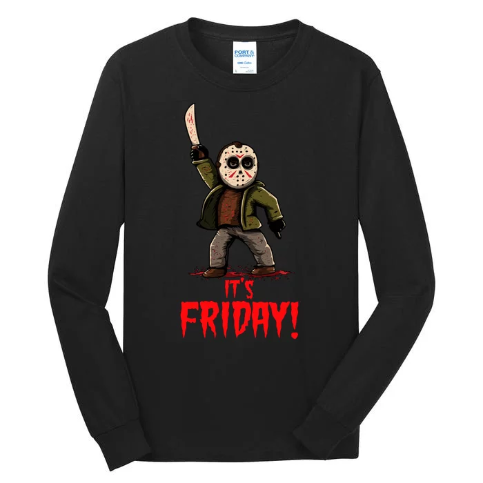 It's Friday Funny Halloween Horror Movie Tall Long Sleeve T-Shirt