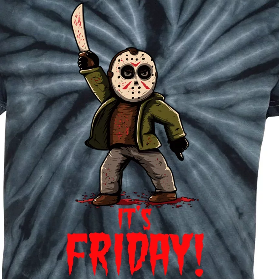 It's Friday Funny Halloween Horror Movie Kids Tie-Dye T-Shirt