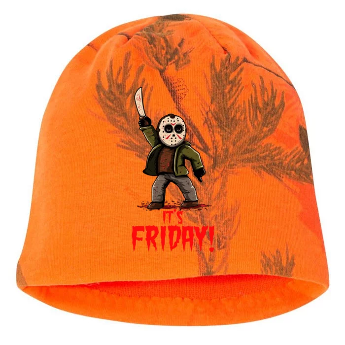 It's Friday Funny Halloween Horror Movie Kati - Camo Knit Beanie