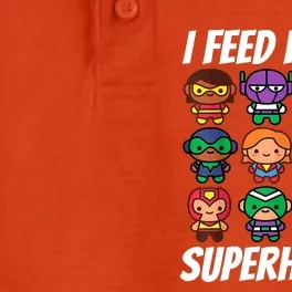 I Feed Future Superheroes School Lunch Lady Squad Dry Zone Grid Performance Polo