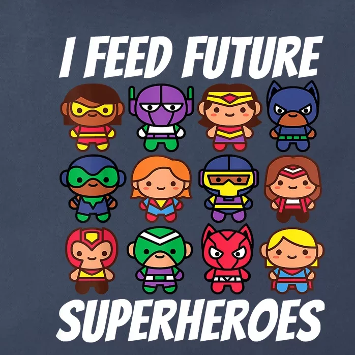 I Feed Future Superheroes School Lunch Lady Squad Zip Tote Bag