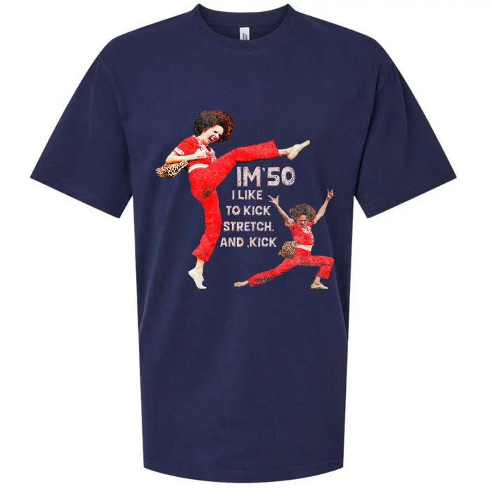 I’M Fifty Fiveoh 50 Funny Sally Kick Lady O’Malley Birthday Sueded Cloud Jersey T-Shirt