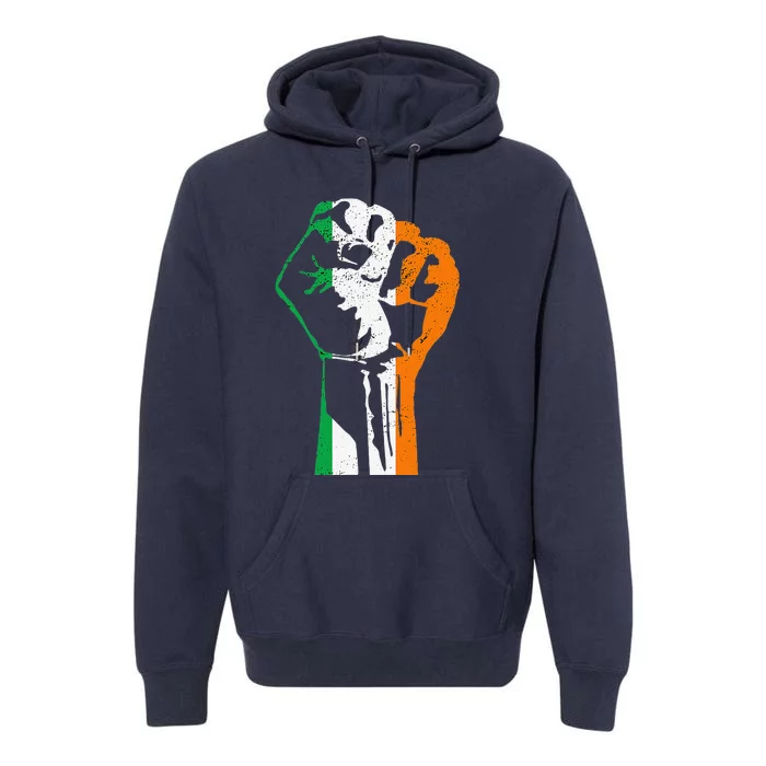 IRISH FLAG FIST RAISED IRELAND SAINT PATRICK'S DAY Premium Hoodie