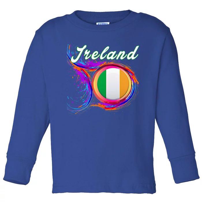 Ireland Flag Gay Holi Greeting Irish Flag Souvenir Funny Gift Toddler Long Sleeve Shirt