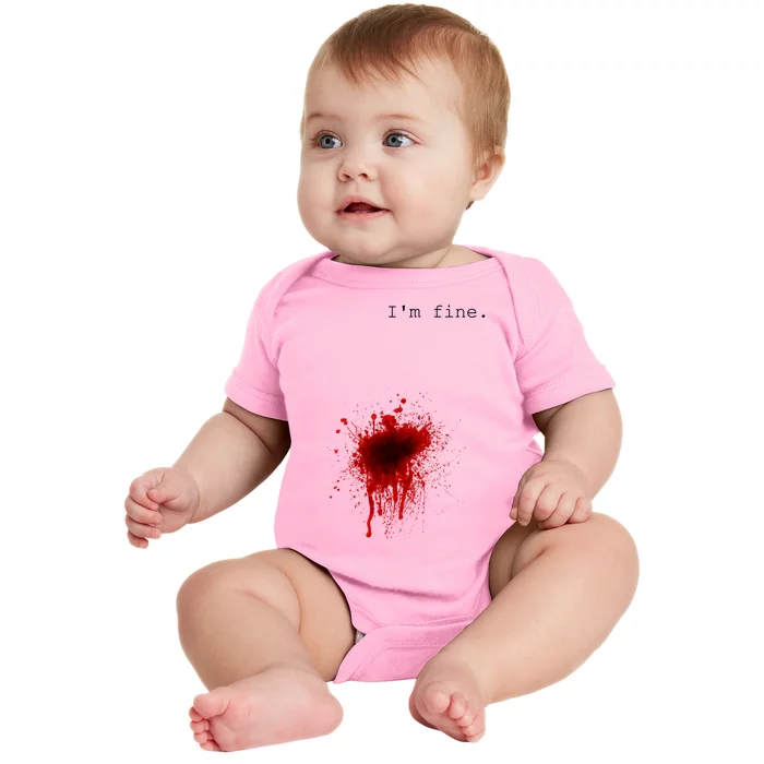 I'm Fine Gift Flesh Wound Halloween Costume Gift Baby Bodysuit