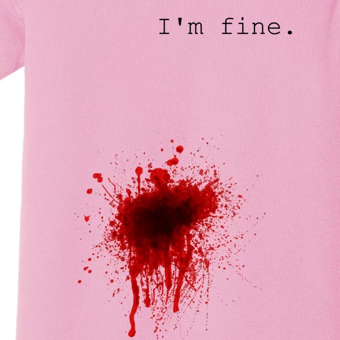 I'm Fine Gift Flesh Wound Halloween Costume Gift Baby Bodysuit