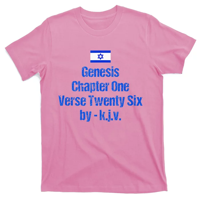 Israel Flag G.E.N.E.S.I.S Chapter One Verse Twenty Six T-Shirt