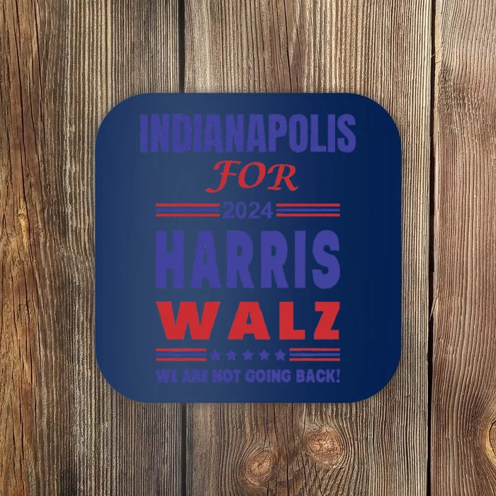 Indianapolis For Harris Walz Coaster