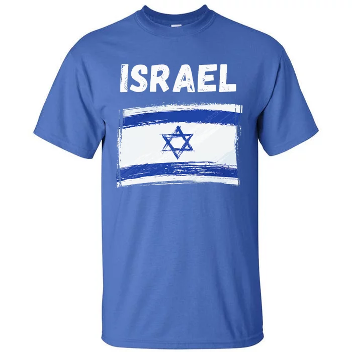 Israel Flag Holiday Vintage Grunge Israeli Flag Tall T-Shirt