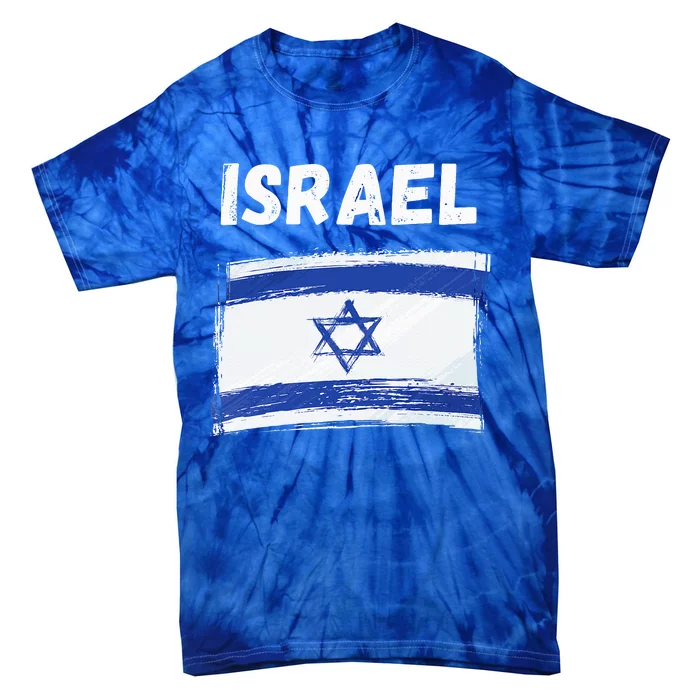 Israel Flag Holiday Vintage Grunge Israeli Flag Tie-Dye T-Shirt