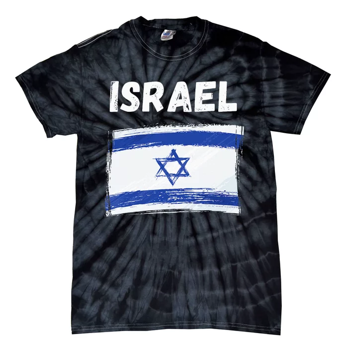 Israel Flag Holiday Vintage Grunge Israeli Flag Tie-Dye T-Shirt