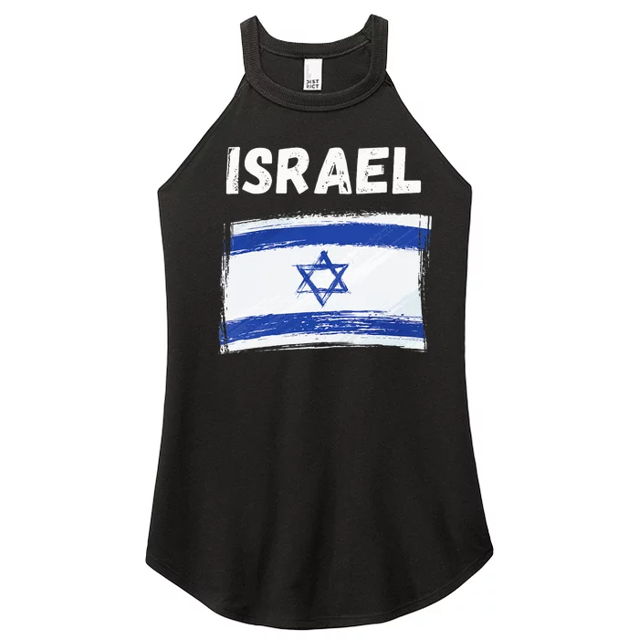 Israel Flag Holiday Vintage Grunge Israeli Flag Women’s Perfect Tri Rocker Tank