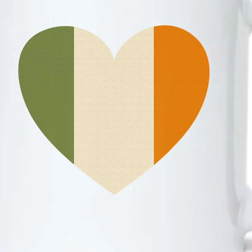 Irish Flag Heart St. Patricks Day Gift Black Color Changing Mug