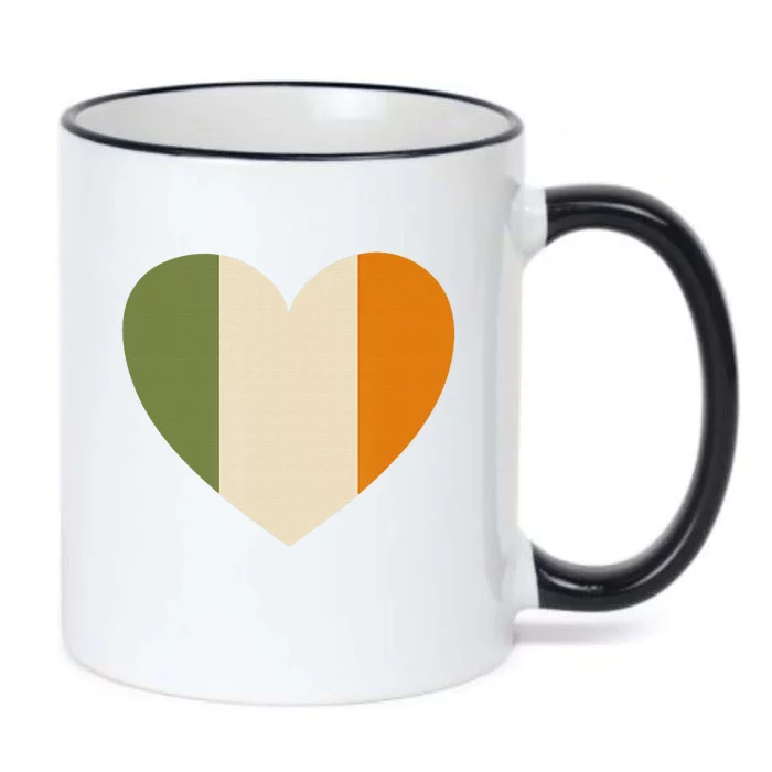 Irish Flag Heart St. Patricks Day Gift Black Color Changing Mug