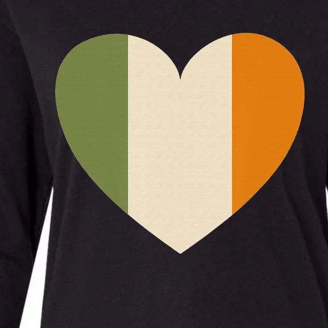 Irish Flag Heart St. Patricks Day Gift Womens Cotton Relaxed Long Sleeve T-Shirt