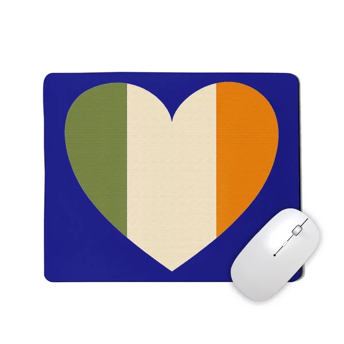 Irish Flag Heart St. Patricks Day Gift Mousepad