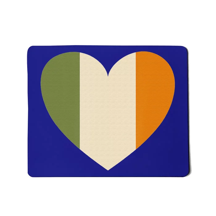 Irish Flag Heart St. Patricks Day Gift Mousepad