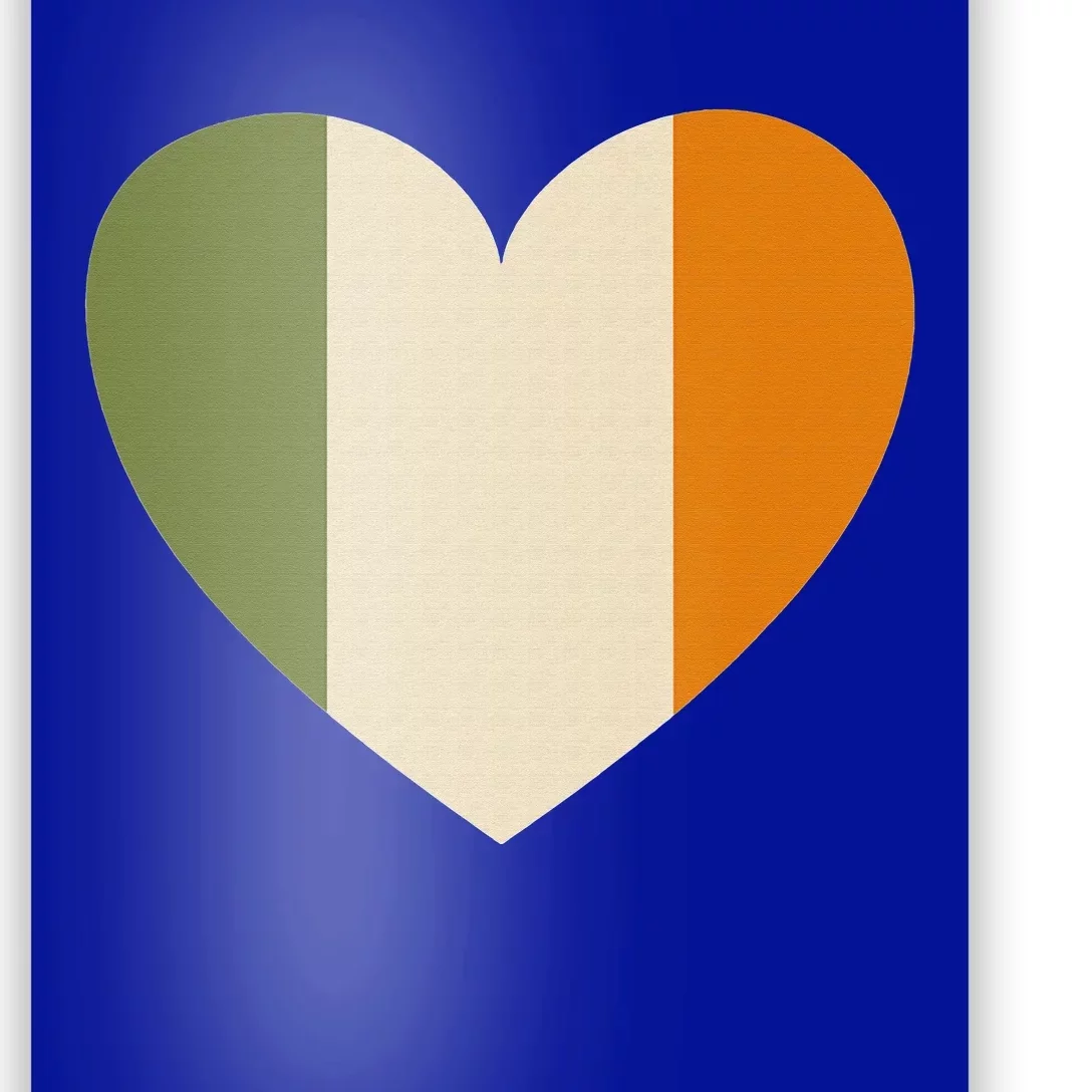 Irish Flag Heart St. Patricks Day Gift Poster