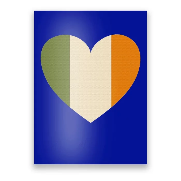 Irish Flag Heart St. Patricks Day Gift Poster