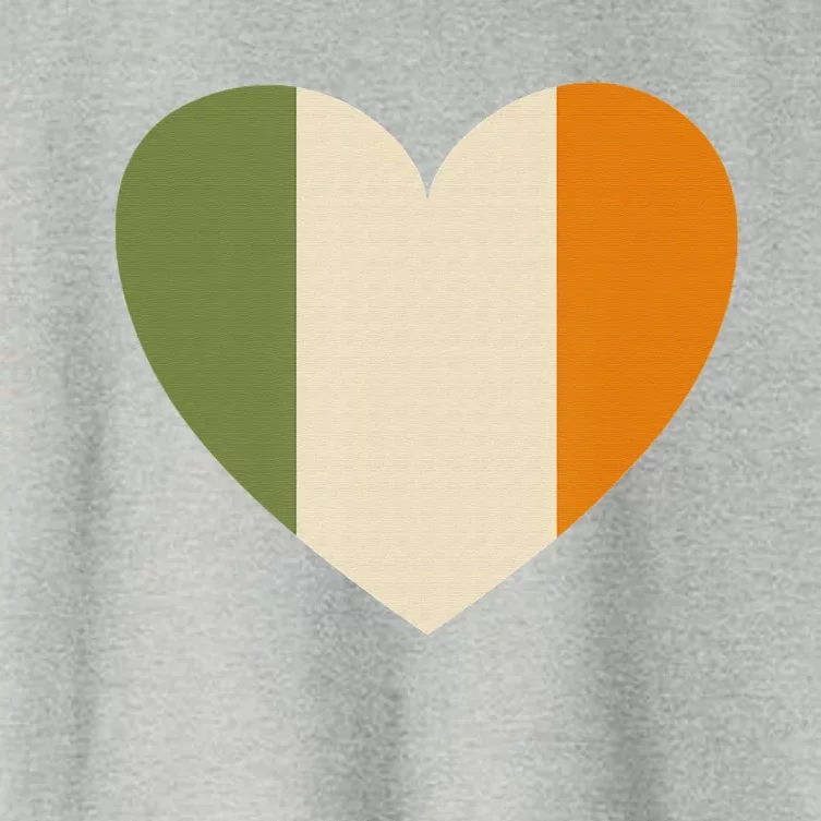 Irish Flag Heart St. Patricks Day Gift Women's Crop Top Tee