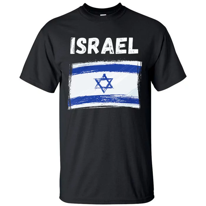 Israel Flag Holiday Vintage Grunge Israeli Flag Tall T-Shirt