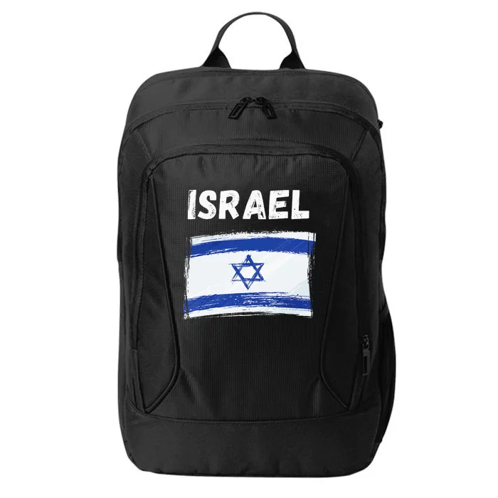 Israel Flag Holiday Vintage Grunge Israeli Flag City Backpack