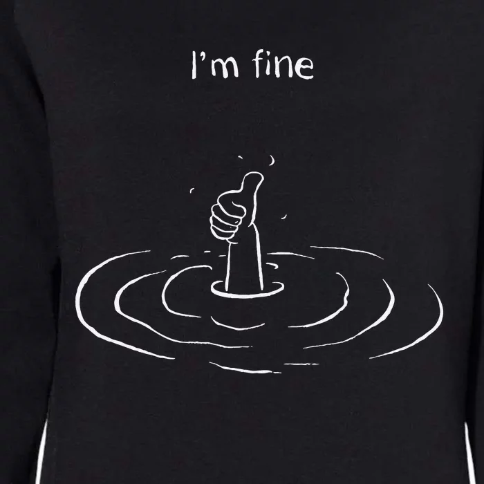 IM Fine Hand Sign Funny Art Submerged Under Water Womens California Wash Sweatshirt