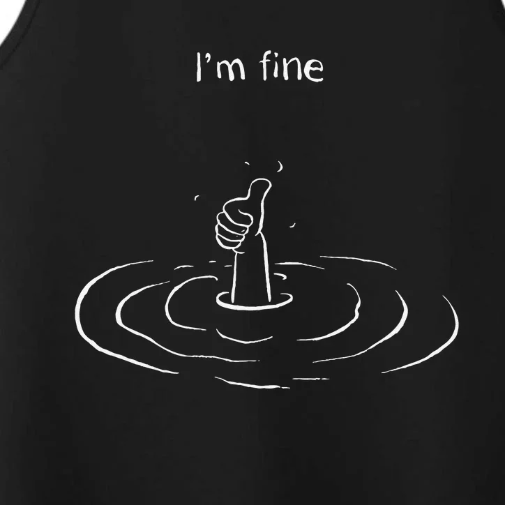 IM Fine Hand Sign Funny Art Submerged Under Water Performance Tank