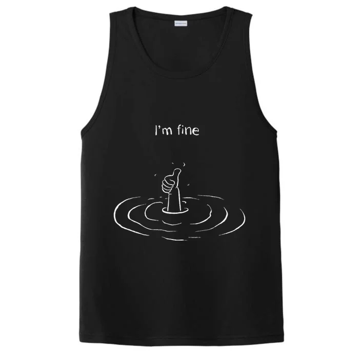 IM Fine Hand Sign Funny Art Submerged Under Water Performance Tank