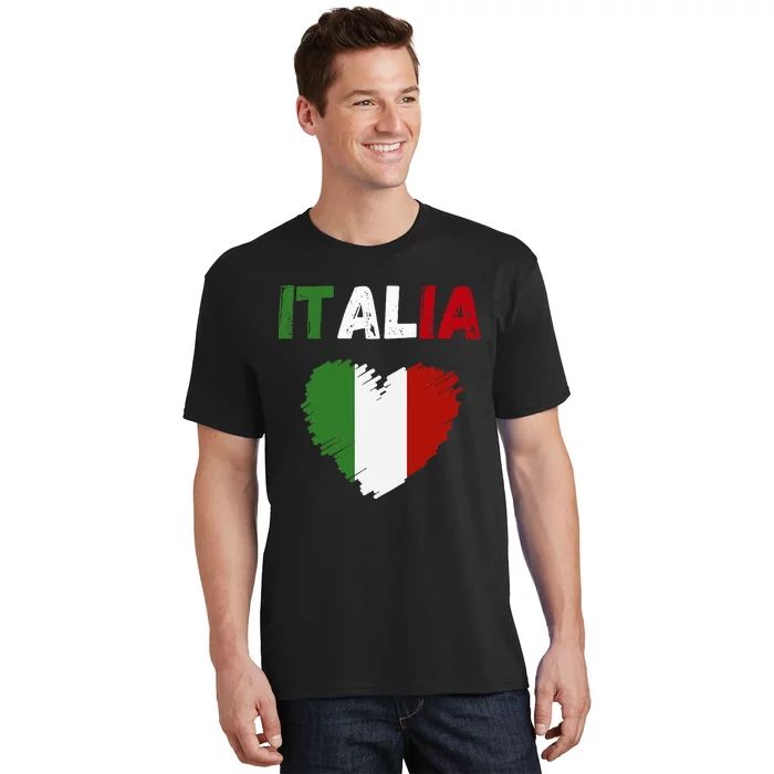 Italy Flag Holiday Italy Heart Italian Flag T-Shirt