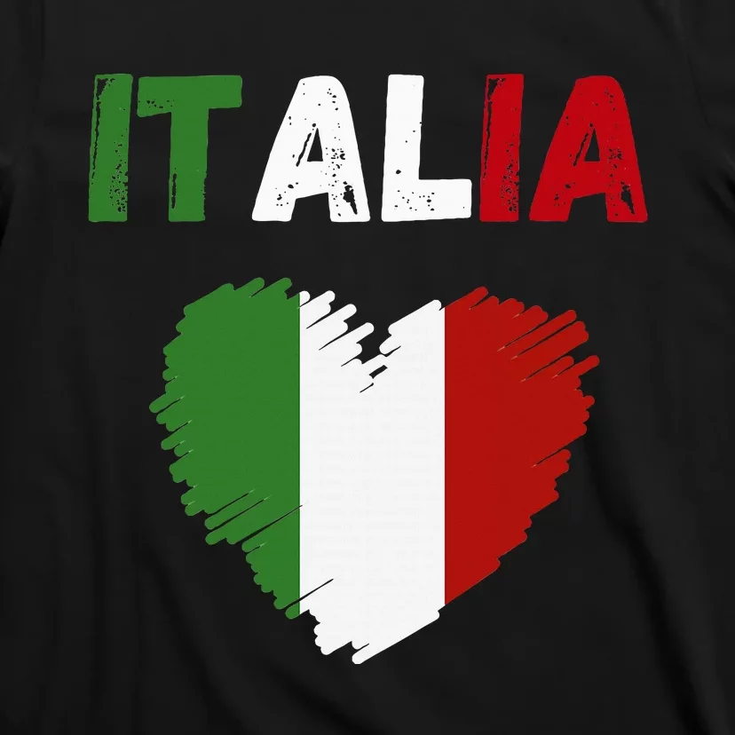 Italy Flag Holiday Italy Heart Italian Flag T-Shirt