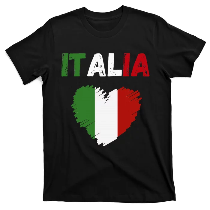 Italy Flag Holiday Italy Heart Italian Flag T-Shirt