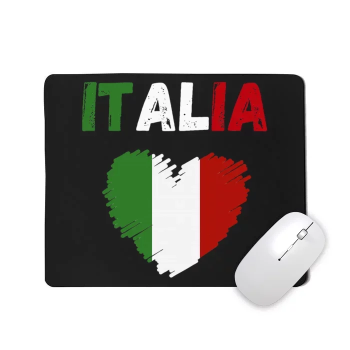 Italy Flag Holiday Italy Heart Italian Flag Mousepad