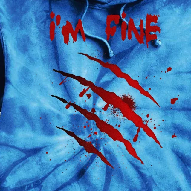 Im Fine Halloween Blood Splatter Bloody Halloween Tie Dye Hoodie