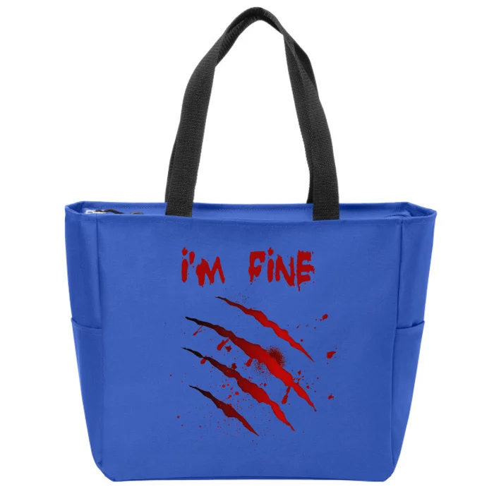 Im Fine Halloween Blood Splatter Bloody Halloween Zip Tote Bag