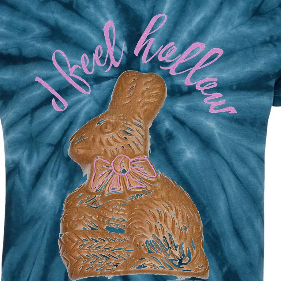 I Feel Hollow Chocolate Bunny Funny Easter Kids Tie-Dye T-Shirt