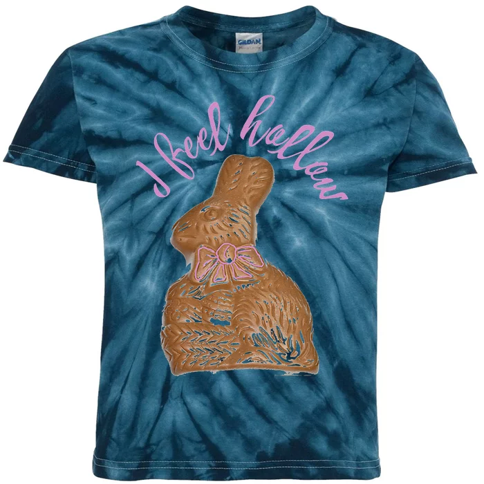 I Feel Hollow Chocolate Bunny Funny Easter Kids Tie-Dye T-Shirt