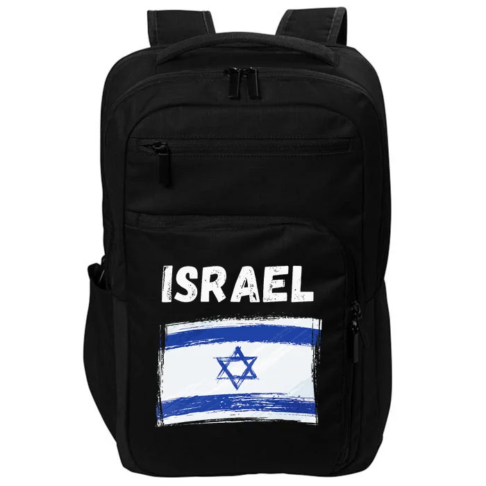 Israel Flag Holiday Vintage Grunge Israeli Flag Impact Tech Backpack