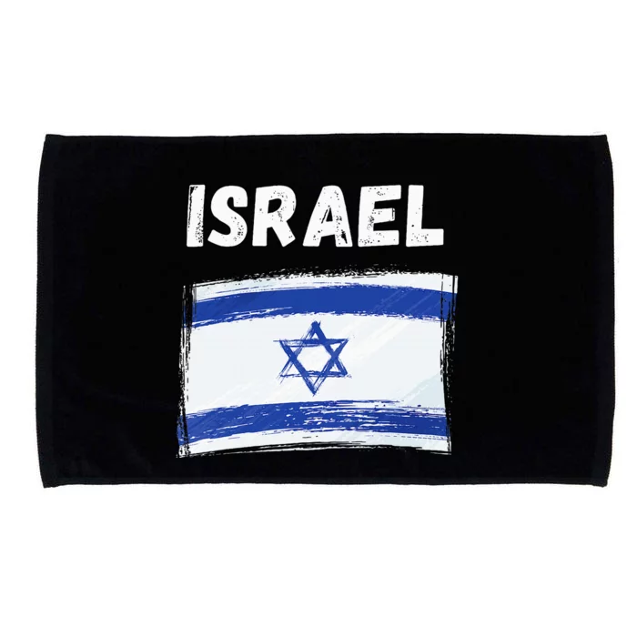 Israel Flag Holiday Vintage Grunge Israeli Flag Microfiber Hand Towel