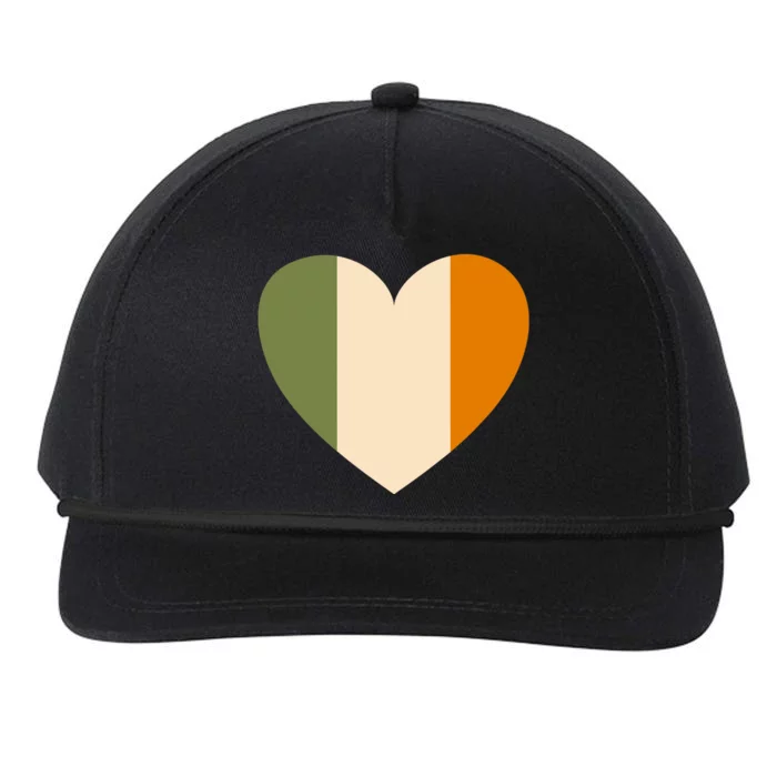 Irish Flag Heart St. Patricks Day Gift Snapback Five-Panel Rope Hat