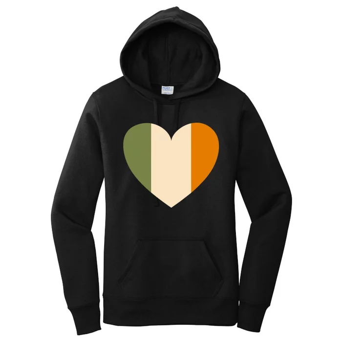 Irish Flag Heart St. Patricks Day Gift Women's Pullover Hoodie