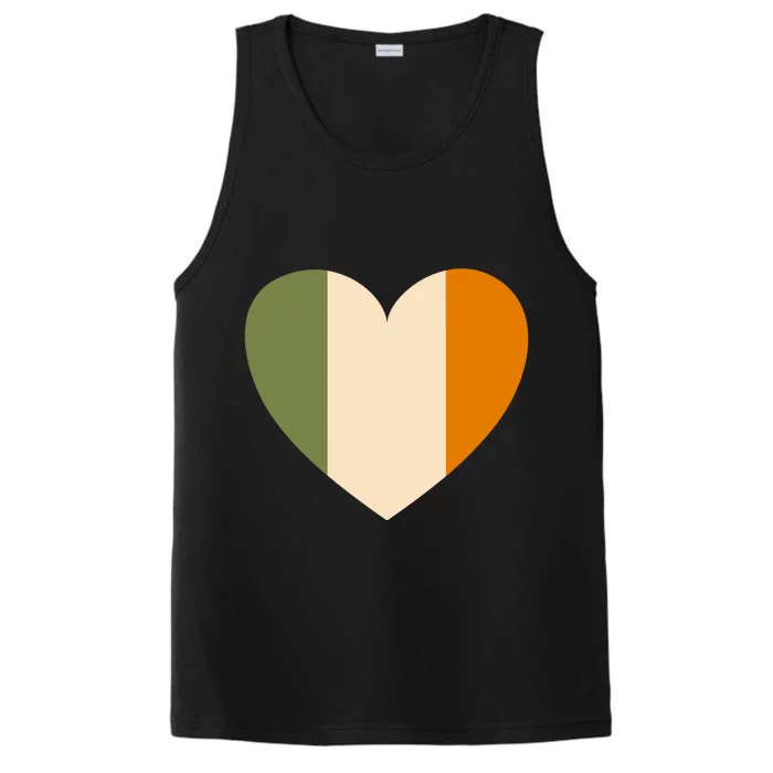 Irish Flag Heart St. Patricks Day Gift Performance Tank