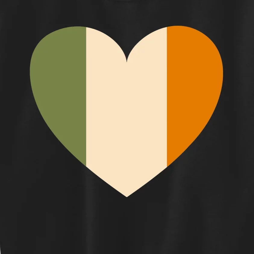 Irish Flag Heart St. Patricks Day Gift Kids Sweatshirt