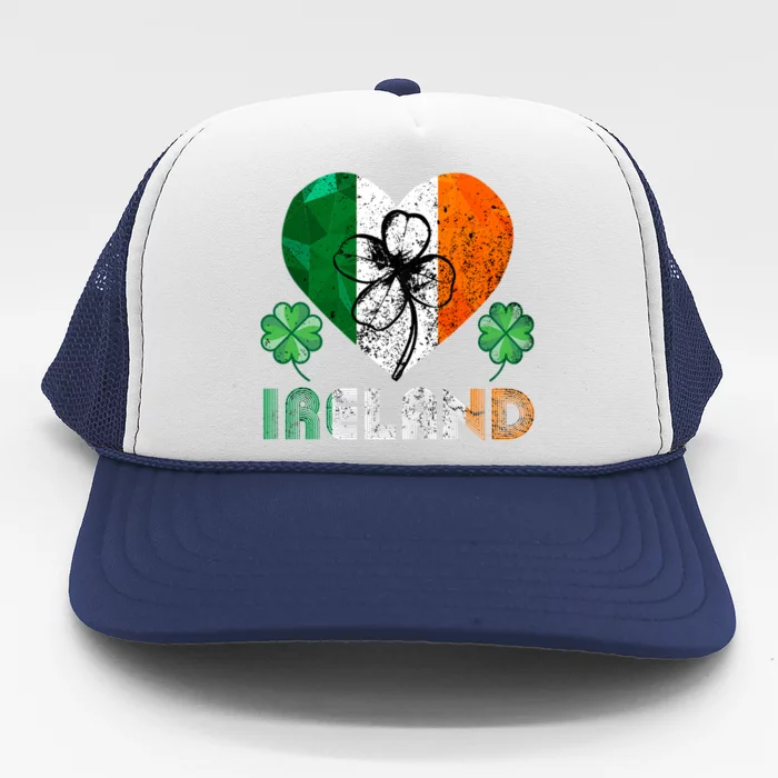 Irish Flag I Love Ireland Tees St Patrick's Funny Gift Trucker Hat