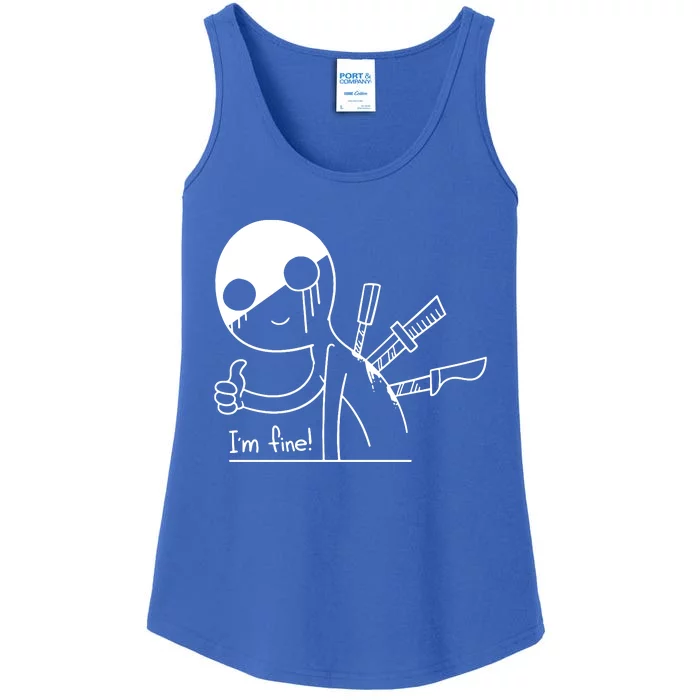 Im Fine I Am Fine Pretending Fine Ladies Essential Tank