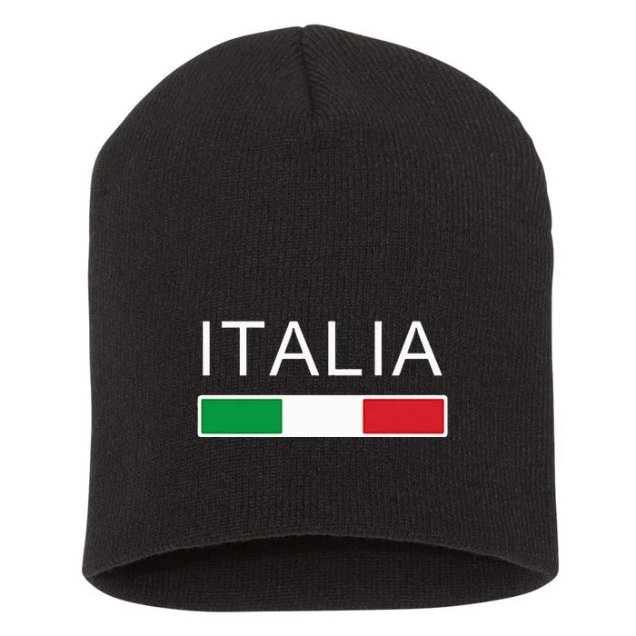 Italia Flag Italian Italy Italiano Family Heritage Short Acrylic Beanie