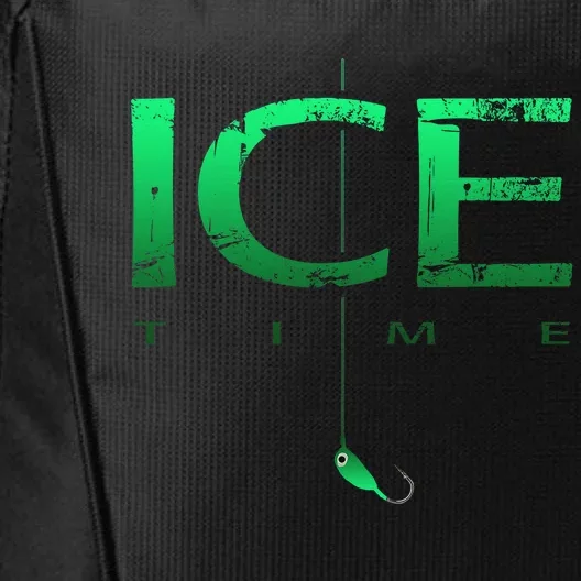 Ice Fishing - Ice Time with Ice Jig - Ice Fisherman City Backpack