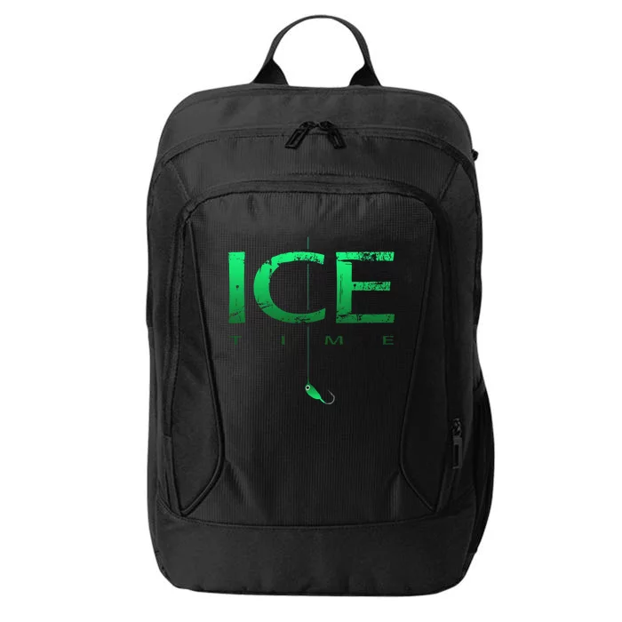 Ice Fishing - Ice Time with Ice Jig - Ice Fisherman City Backpack