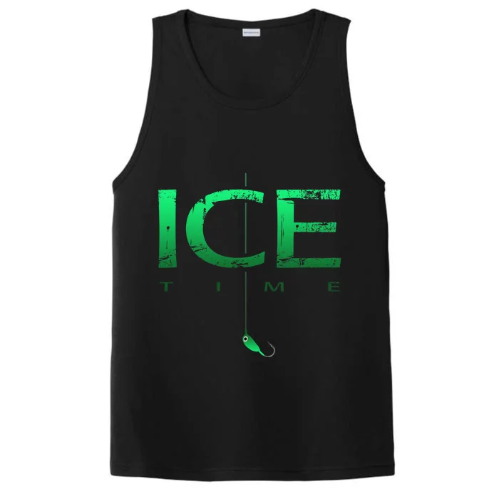 Ice Fishing - Ice Time with Ice Jig - Ice Fisherman Performance Tank